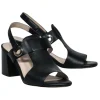 Cole Haan - Black Smooth Leather Cutout Block Heels Sz 8.5