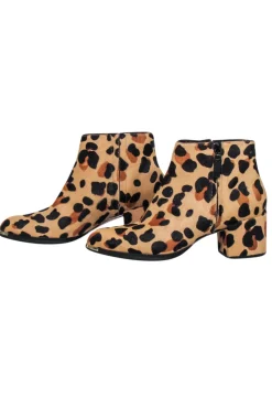 Cole Haan - Tan Leopard Print Short Boots Sz 8