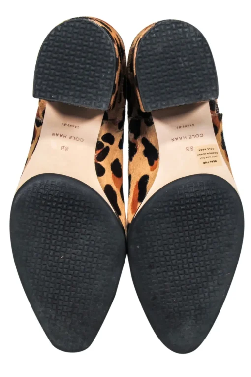 Cole Haan - Tan Leopard Print Short Boots Sz 8