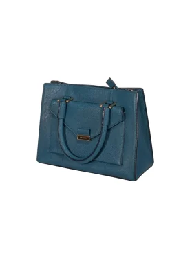 Cole Haan - Turquoise Blue Saffiano Leather Satchel Bag