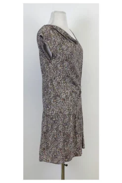 Comptoir des Cotonniers - Purple & Taupe Print Dress Sz 4