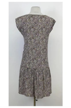 Comptoir des Cotonniers - Purple & Taupe Print Dress Sz 4