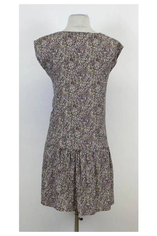 Comptoir des Cotonniers - Purple & Taupe Print Dress Sz 4