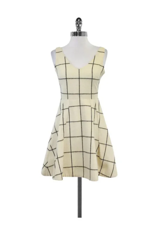 Creatures of Comfort - Cream & Grey Geo Print Dress Sz S