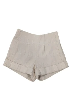 Cult Gaia - Cream Eyelash Jacquard Textured Shorts Sz 0