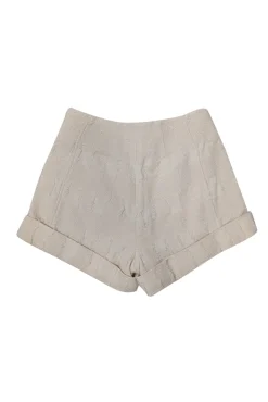Cult Gaia - Cream Eyelash Jacquard Textured Shorts Sz 0