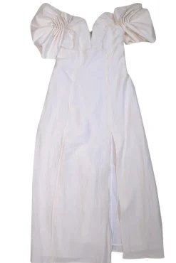 Cult Gaia - Off-White Textured Faille Off-the-Shoulder Dress Sz 2
