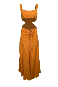 Cult Gaia - Orange Sleeveless Cut-Out Maxi Dress Sz S