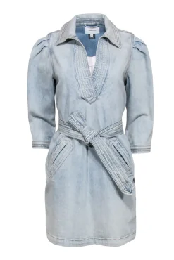Current/Elliott - Light Wash Denim Dress with Belt Sz 1
