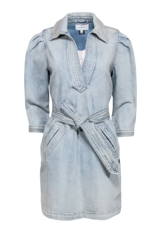 Current/Elliott - Light Wash Denim Dress with Belt Sz 1