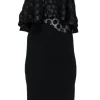 Cushnie et Ochs - Black Strapless Dress w/ Polka Dot Flounce Top Sz 0
