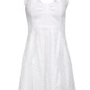Cynthia Cynthia Steffe - White Eyelet Fit & Flare Dress w/ Lace Trim Sz 4