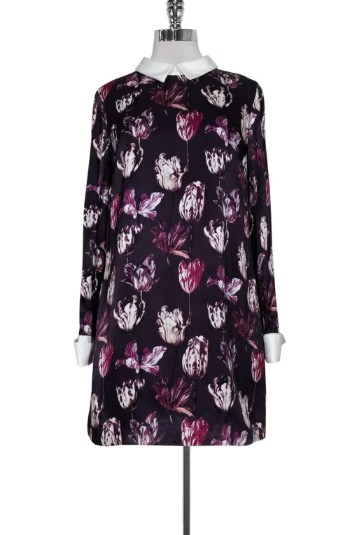 Cynthia Rowley - Floral Purple & White Dress Sz 4
