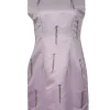Cynthia Rowley - Pink & White Ombre Dangle Rhinestone Trim Dress Sz 8