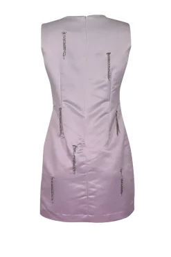 Cynthia Rowley - Pink & White Ombre Dangle Rhinestone Trim Dress Sz 8