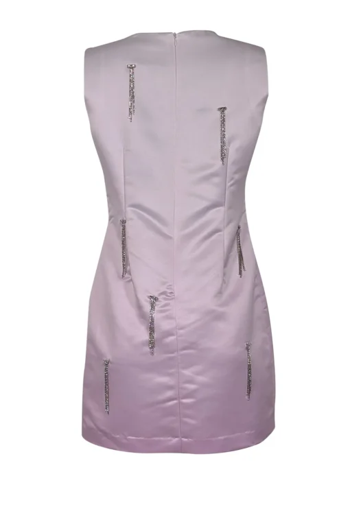 Cynthia Rowley - Pink & White Ombre Dangle Rhinestone Trim Dress Sz 8
