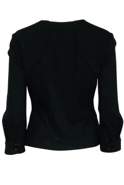 Cynthia Steffe - Black Scoop Neckline Button Blazer Sz 8