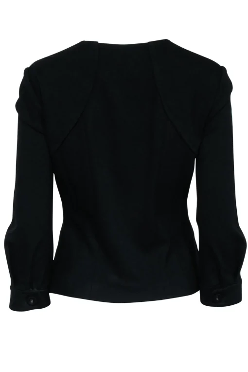 Cynthia Steffe - Black Scoop Neckline Button Blazer Sz 8