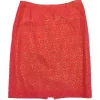 Cynthia Steffe - Coral & Green Floral Crochet Skirt Sz 4