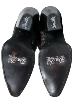 Dan Post - Brown & Black Crackle Jilted Tall Boots Sz 9