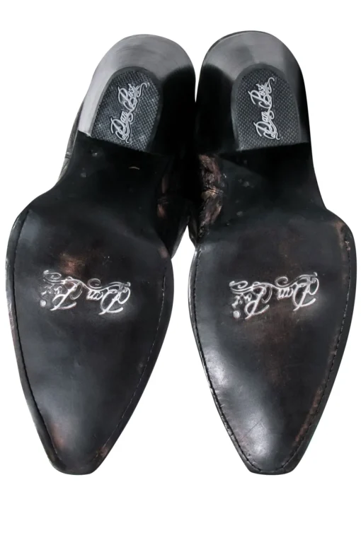 Dan Post - Brown & Black Crackle Jilted Tall Boots Sz 9