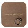 David Yurman - Silver Braided Light Green Stone Ring Sz 5