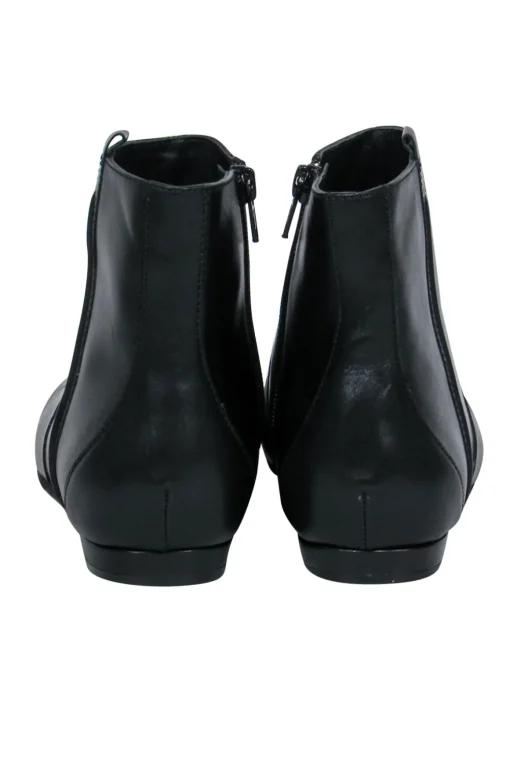 Delman - Black Leather "Wiley" Chelsea Booties Sz 9.5