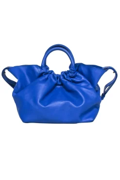 Demellier London - Royal Blue Ruched Top Mini Handbag