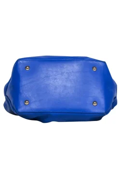 Demellier London - Royal Blue Ruched Top Mini Handbag