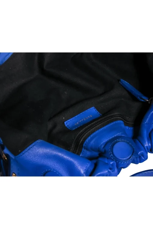 Demellier London - Royal Blue Ruched Top Mini Handbag