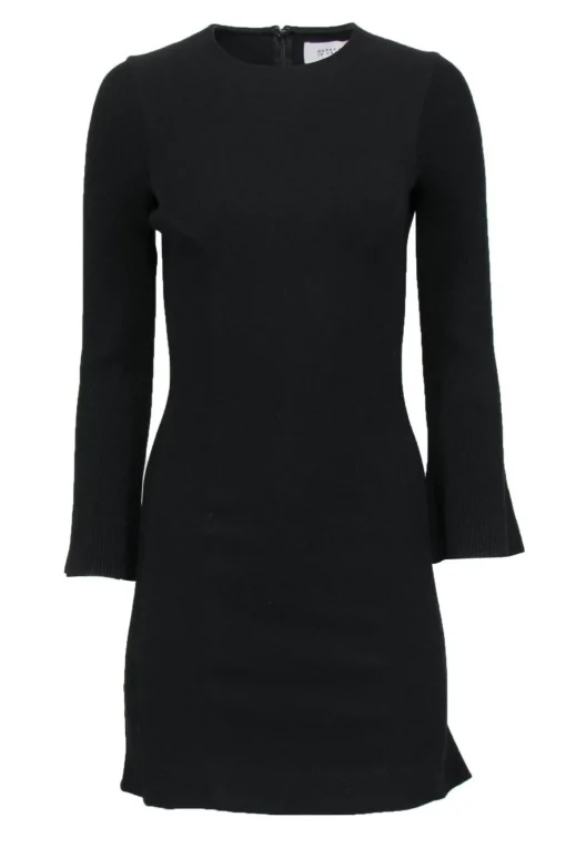 Derek Lam - Black Bell Sleeve Dress w/ Ribbed Knit Accents Sz 0