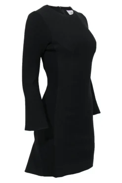 Derek Lam - Black Bell Sleeve Dress w/ Ribbed Knit Accents Sz 0