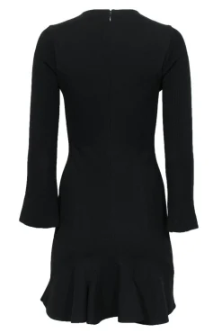 Derek Lam - Black Bell Sleeve Dress w/ Ribbed Knit Accents Sz 0