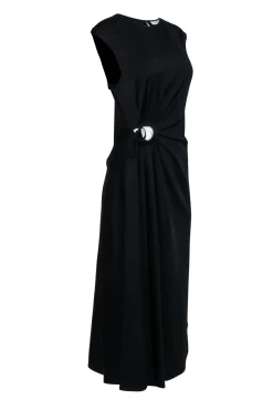 Derek Lam -  Black Midi Keyhole Front Formal Dress Sz 4