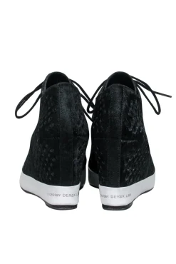 Derek Lam 10 Crosby - Black Perforated Ponyhair Sneakers Sz 6.5