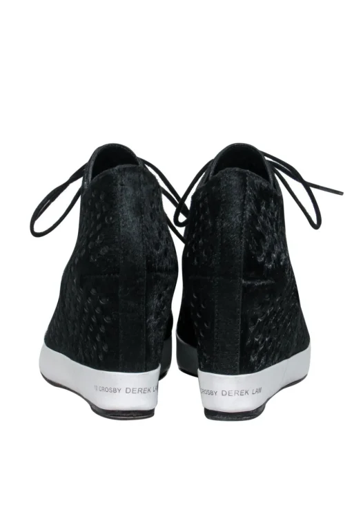 Derek Lam 10 Crosby - Black Perforated Ponyhair Sneakers Sz 6.5