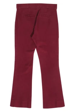 Derek Lam 10 Crosby - Deep Red Bootcut Stretchy Jeans w/ Gold-Toned Hardware Sz 4