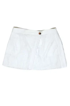 Derek Lam 10 Crosby - Ivory Eyelet Wrap Skirt Sz 12