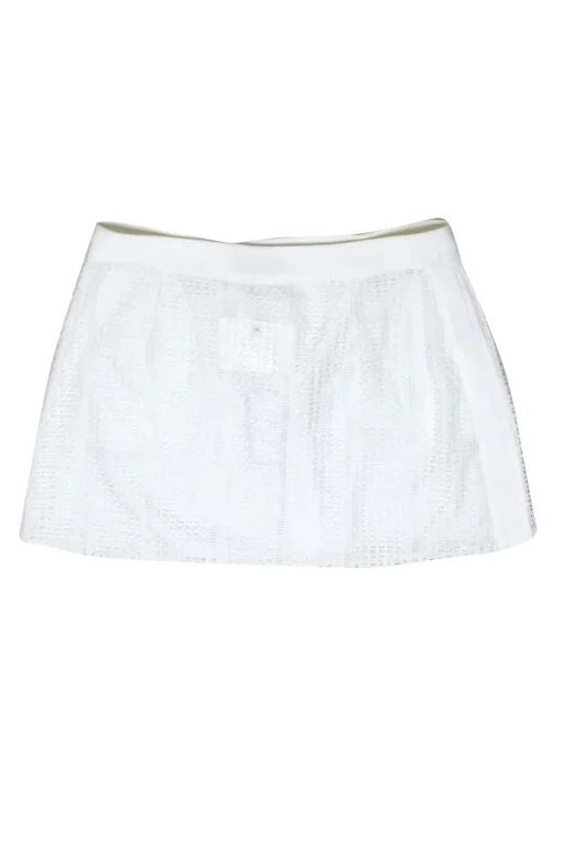 Derek Lam 10 Crosby - Ivory Eyelet Wrap Skirt Sz 12