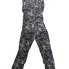 Derek Lam - Grey Abstract Print Silk Open Back Jumpsuit Sz 8