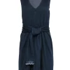 Derek Lam - Navy Sleeveless Knit Waist Tie Dress Sz M