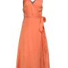 Derek Lam - Sunset Sherbet Orange Sleeveless Wrap Dress Sz 00