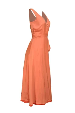 Derek Lam - Sunset Sherbet Orange Sleeveless Wrap Dress Sz 00