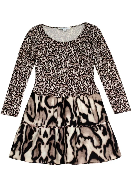 Diane von Furstenberg - Animal Print Fit & Flare Dress Sz 0