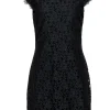 Diane von Furstenberg - Black Floral Lace Cap Sleeve "Zarita" Bodycon Dress Sz 8