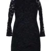 Diane von Furstenberg - Black Lace Long Sleeve Dress Sz 0