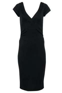 Diane von Furstenberg - Black Cap Sleeve Sheath Dress Sz 12