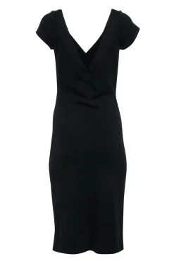 Diane von Furstenberg - Black Cap Sleeve Sheath Dress Sz 12