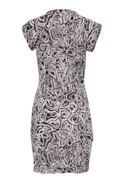 Diane von Furstenberg - Brown & Cream Print Short Sleeve Dress Sz 10