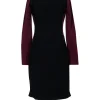 Diane von Furstenberg - Burgundy & Black Dress Sz 4